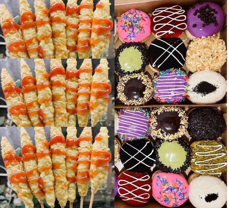 Donat Tabur Gula dan Telur Gulung Saus Pedas, Jajanan Murah Meriah yang Bikin Ketagihan
